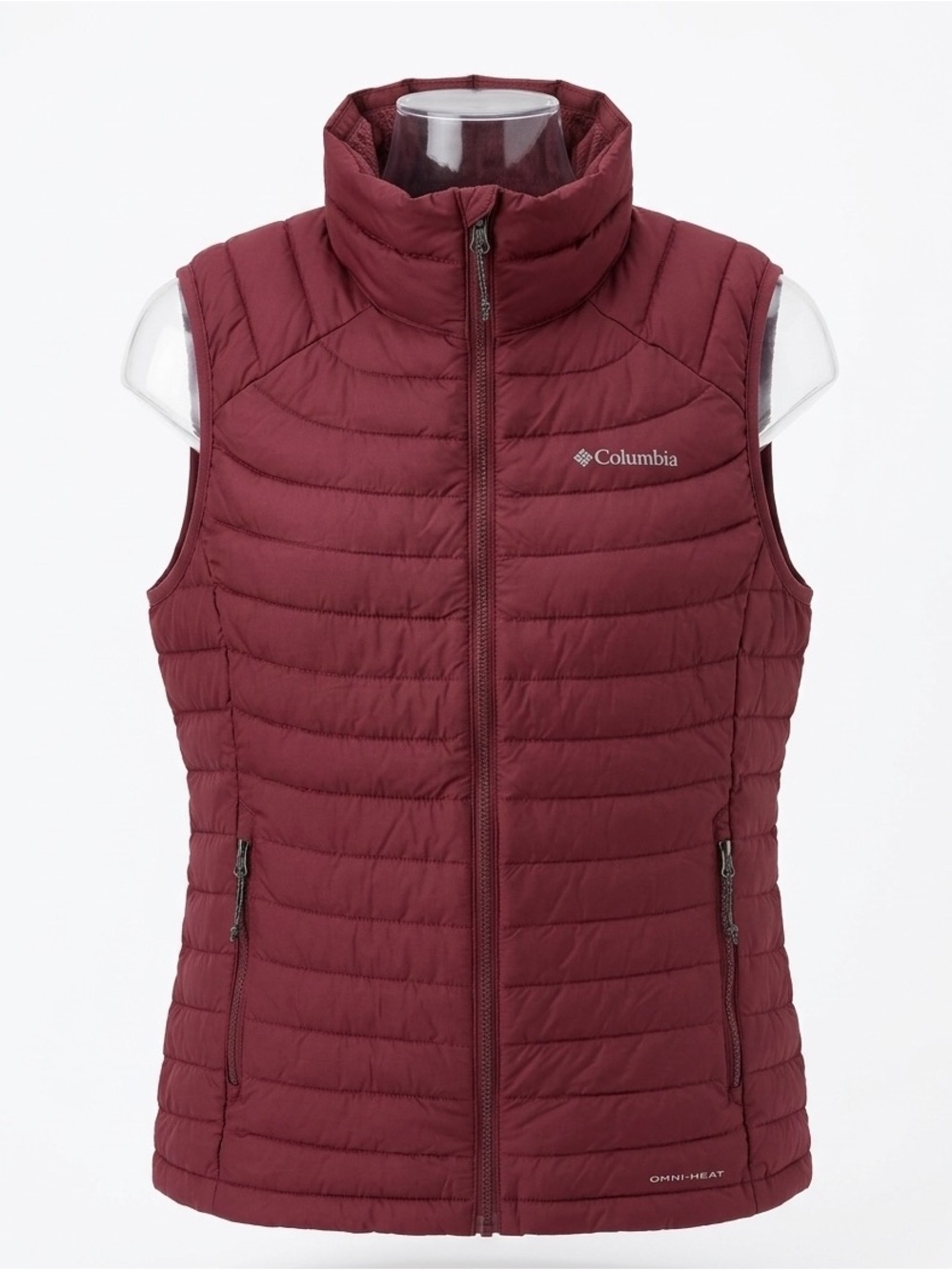 Columbia Women’s Omni-Heat Quilted Puffer Insulated Vest Maroon Burgundy Size L
